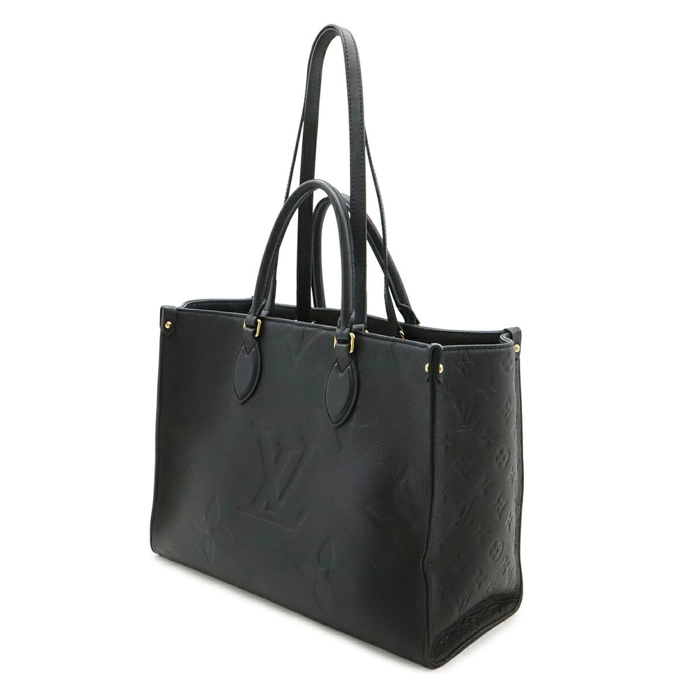 Louis Vuitton Noir Monogram OnTheGo Handbag Empreinte Tote Shoulder Bag Black